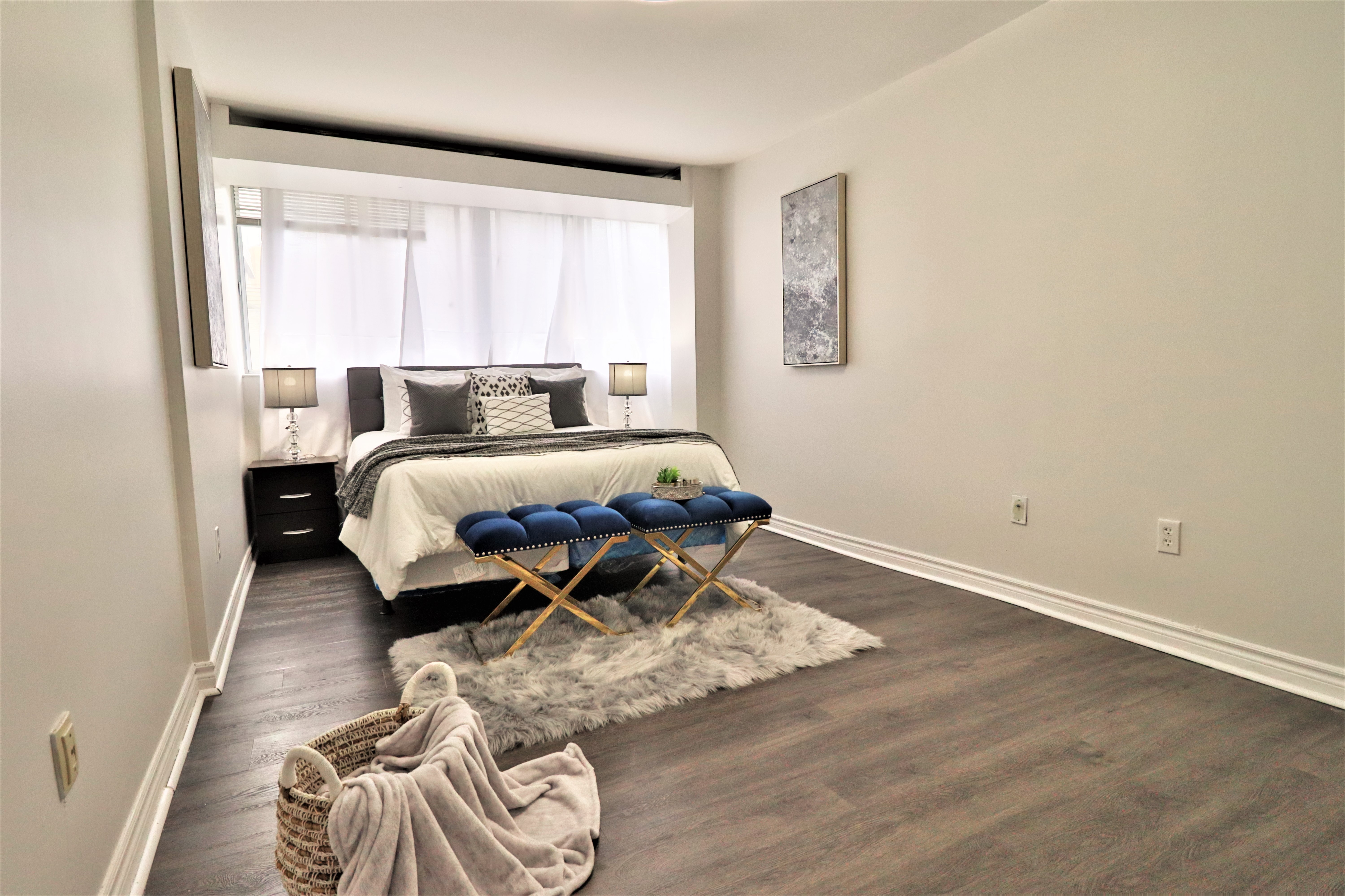 Styled bedroom interior